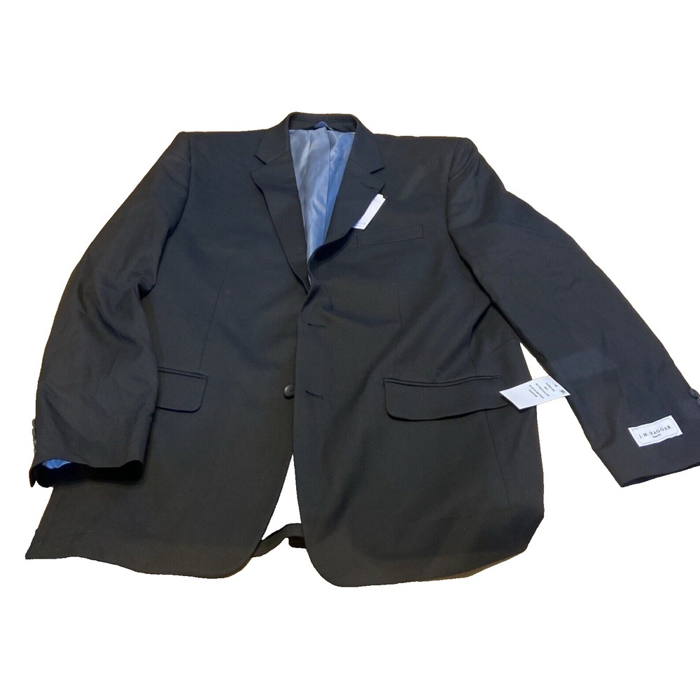 Haggar Men's Blazer Suit Jacket Stretch Black Classic Fit 44R Joe